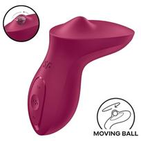 Satisfyer Exciterrr - besisukantis karoliukų klitorio vibratorius (raudonas)
