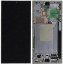 LCD ekranas Samsung S928 S24 Ultra su jutikliniu ekranu ir rėmeliu Titanium Grey/Orange/Violet originalus (naudotas Grade A)