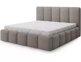 Lova Edvige+ su patalynės dėže, su grotelėmis ir su pakėlimo mechanizmu 180x200, ruda spalva