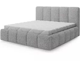 Lova Edvige+ su patalynės dėže, su grotelėmis ir su pakėlimo mechanizmu 140x200, pilka spalva