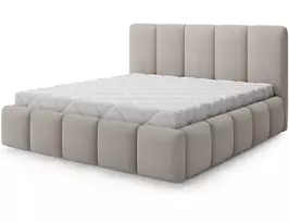 Lova Edvige+ su patalynės dėže, su grotelėmis ir su pakėlimo mechanizmu 140x200, smėlio spalva