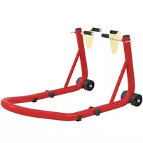 HOMCOM Motociklo Stovas Rinkinys Priekinis/Galinis Montavimo Stovas Motociklo Kėlimo Stovas iki 544 kg Motociklo Galinio Rato Stovas Plienas Raudonas