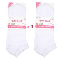 Trumpos kojinės moterims Bixtra 1185, baltos, 6 poros, 35-38