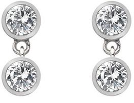 Hot Diamonds Sidabriniai auskarai su topazu ir tikru deimantu Willow DE586 sHD1149