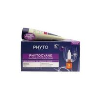 „Phyto Phytocyane“ ampulės nuo plaukų slinkimo 12x5 ml + 100 ml šampūnas „Progressive Hair loss - Ageing, Menopause, Hereditary“