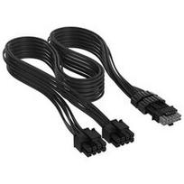 Corsair Premium Sleeved 2x 8-Pin zu 12V-2x6-Kabel, für Typ-4-Netzteil - schwarz