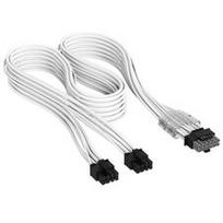 Corsair Premium Sleeved 2x 8-Pin zu 12V-2x6-Kabel, für Typ-5-Netzteil - weiß