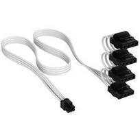 Corsair Premium Sleeved 4x 4-Pin-Molex-Kabel, für Typ-5-Netzteil - weiß