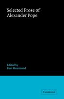 Selected Prose of Alexander Pope