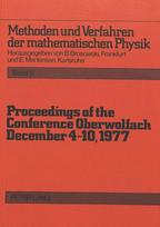 Proceedings of the Conference Oberwolfach: December 4-10, 1977