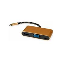 Adapter AV Roline ROLINE GOLD Display Adapter USB typu C - VGA / HDMI / C (PD) | 12.03.3155 | 7630049615861