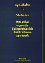 Meta-Analyse Angewandter Gleichgewichtsmodelle Des Internationalen Agrarhandels