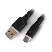 USB A į USB C 2.0 laidas su foniniu apšvietimu - silikoninis - 1 m - Akyga AK-USB-62