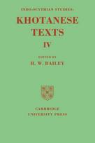 Indo-Scythian Studies: Being Khotanese Texts Volume IV: Volume 4