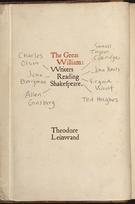 Great William – Writers Reading Shakespeare