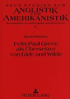 Felix Paul Greve als Uebersetzer von Gide und Wilde