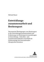 Entwicklungszusammenarbeit Und Breitensport