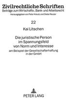 Die juristische Person im Spannungsfeld von Norm und Interesse