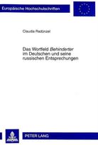 Das Wortfeld «Behinderter» Im Deutschen Und Seine Russischen Entsprechungen
