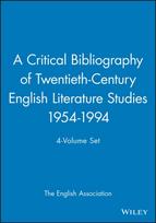 Critical Bibliography of Twentieth-Century English Literature Studies 1954-1994, 4-Volume Set