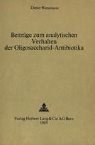 Beitraege zum analytischen Verhalten der Oligosaccharid-Antibiotika