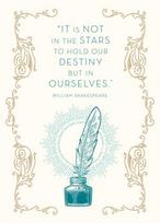 William Shakespeare Destiny Birthday Embellished Card