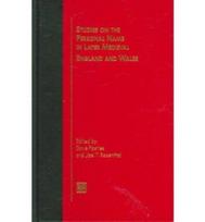 Studies on the Personal Name in Later Medieval England and Wales