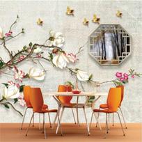 Fototapetai - Magnolija ir auksiniai paukščiai