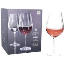 Vyno taurių rinkinys Atmosfera krištolinis 690 ml, 4 dalių, didelis raudono vyno
