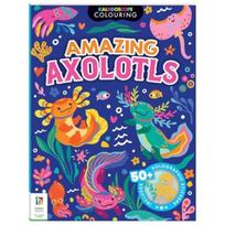 Kaleidoscope Sticker Colouring Awesome Axolotls