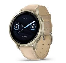 Išmanusis laikrodis Garmin Venu® 4 – 41 mm Lunar Gold with Bone Silicone Band and Light Sand Leather Band