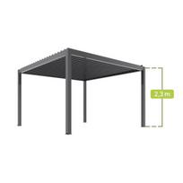 Pergola Mirpol Luxe 3x4 m elektrinis stogas su LED, pilka