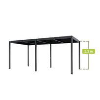 Pergola Mirpol Luxe 7,8x4 m aliumininė pilka su LED apšvietimu