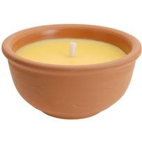 Citronella žvakė terakotiniame inde atbaidyti vabzdžius 6.5 cm