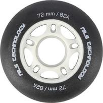 Riedučių ratukai Nils Extreme, 72x24 mm 82A, juodi, 4 vnt