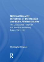 National Security Directives Of The Reagan And Bush Administrations