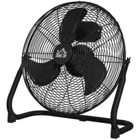 HOMCOM stalinis ventiliatorius, elektrinis ventiliatorius su 3 greičiais, 120° reguliuojamu kampu namams, biurui, miegamajam, juodas