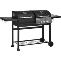 Dujinis grilis su 2+1 degikliais, termometru, 3 kW, BBQ kepsninė
