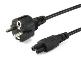 Equip CEE 7/7 Power Cord - C5  St/BU   black  3.00m PVC Polybag