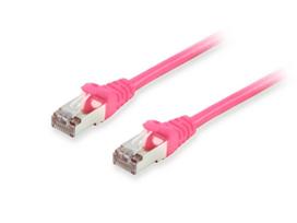 Equip Cat6A Patch Cable S/FTP 2xRJ45 1.00m Pink LSZH Polybag