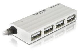 Delock 4-Port USB Hub, silver, slim external
