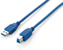 Equip USB3.0 printer cable, USB-A to USB-B, male to male, 3.00m, blue, polybag