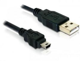 Delock USB Cable A - Mini-B Male/Male 1.50m black