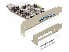 Delock PCI Express Card 3x USB3.0 external + 1x USB3.0 internal + Low Profile
