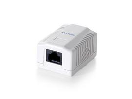 Equip Cat6 surface mount box 1-Port RJ45 UTP Prem. RAL 9010 ws poly bag