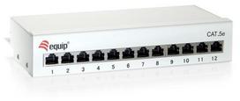 Equip 12xRJ45 Cat6 Patch Panel, Desktop, 250MHz, RAL7035