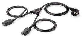 Equip Schuko to 2xIEC C13 power cord, male/female, 1.80m, PVC