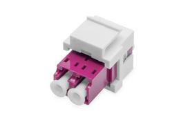 Digitus LWL Coupling, Duplex, LC  LC Socket, Multimode OM4 (purple, incl. Keystone frame)