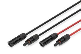 Digitus Solar cable extension, Ø 6mm² PV 1,500 Volt (2x 15 meters - 1 red, 1 black, MC4 plug / socket)