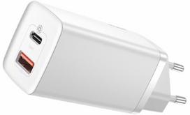 Baseus GaN2 Lite, USB + USB-C, 65W, EU (white)
